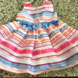 Colorful striped dress (6-12 months)